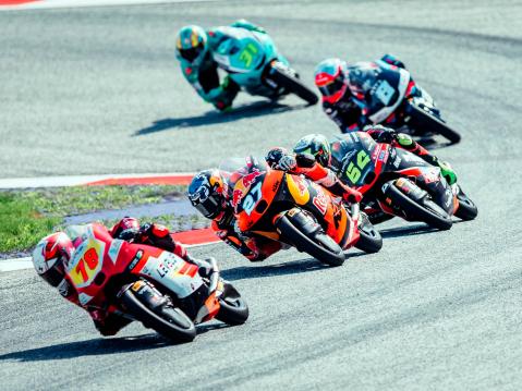 #78 Joel Esteban, #27 Rico Salmela, #64 David Munoz, #8 Eddie O'Shea ja #31 Adrian Fernandez, joka myös kaatui kisan loppupuolella.
