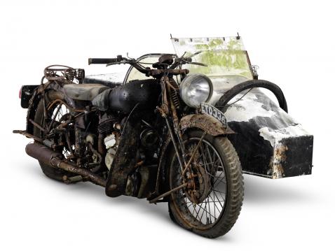 1938 Brough Superior 982cc SS80 -projekti varustettu Petrol Tube -sivuvaunulla.