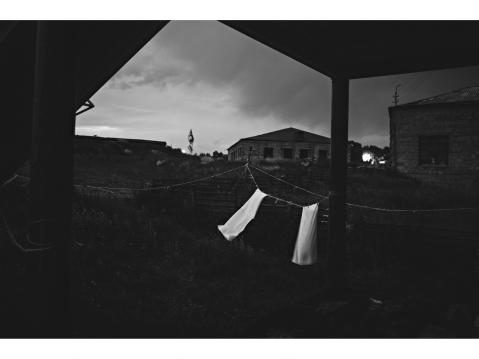 Noratus – ARMENIA 26 June 2015. The wind moves clothes on a clothesline.