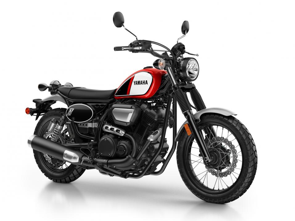 Yamaha SCR950 vuosimallin 2017 scrambler.