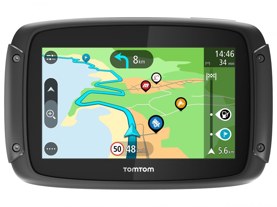 TomTom Rider 450. Jatkossa kannattaa ainakin Saksassa keskittyä reitteihin ja kytkeä pois päältä nopeusvalvontakameroista kertova hälytys.