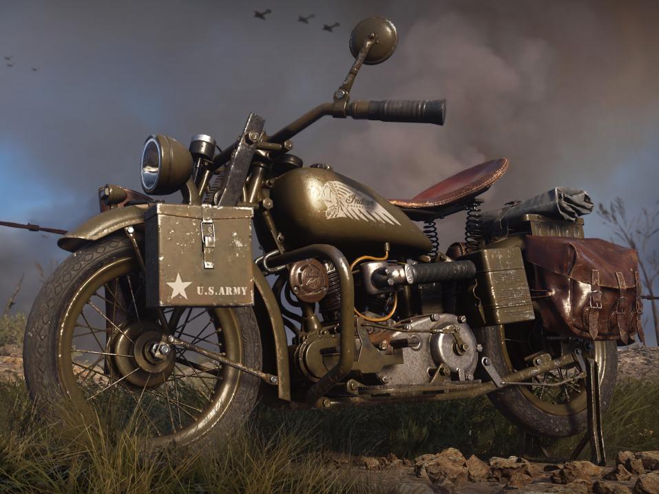 Alkuperäinen Indian Scout 741B Call of Duty: WWII -pelissä.