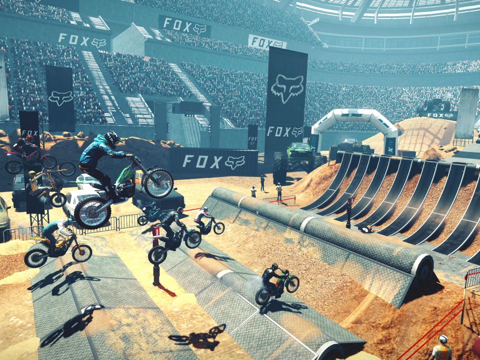 Kotimaisen Trials Rising -taitopelin ruutukaappaus.