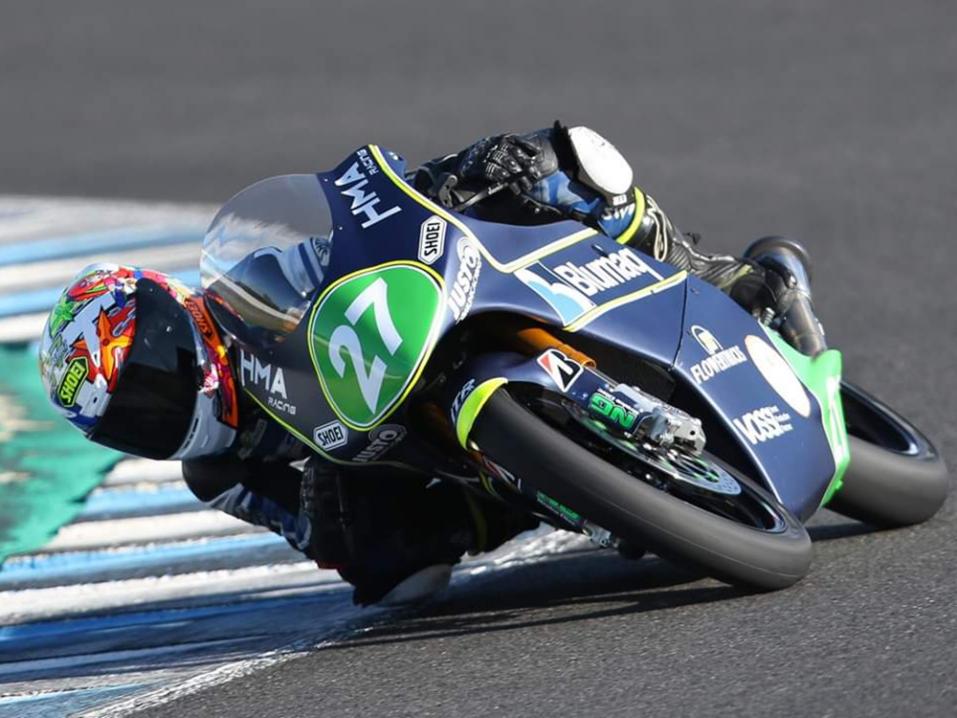 Rico Salmela avasi kautensa Espanjassa Moto4-luokan kilpailussa. Kuva: Rico Salmela -tiedotus.