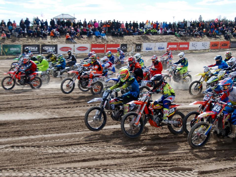 <p>SM-Motocrossin SM-kausi käynnistyy Hyvinkäällä 18.-19.5. Kuva: SM-Motocross tiedotus.</p>