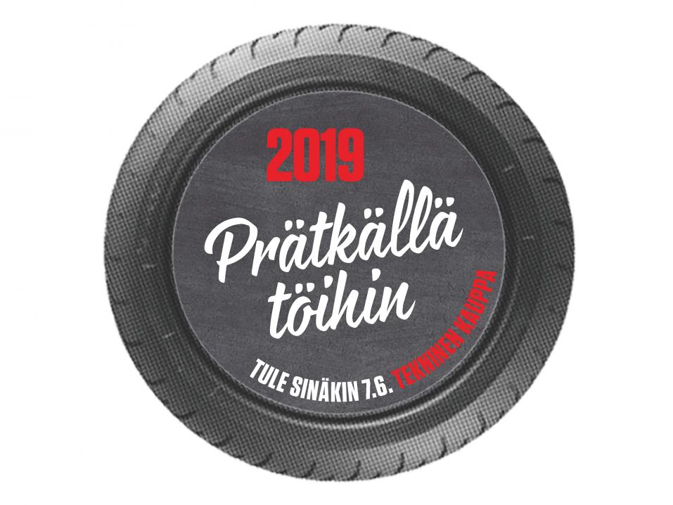 Prätkällä töihin -päivän logo 2019.