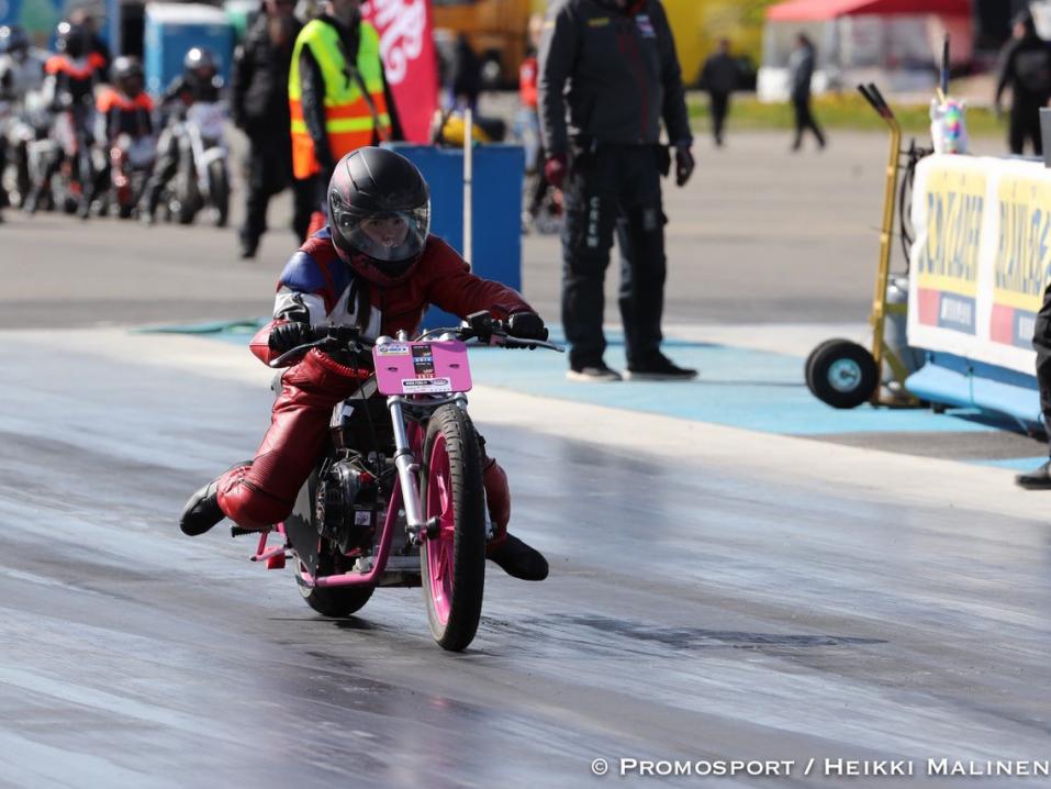 <p>Junior Bike -voittaja Mila Ortila. Kuva: Heikki Malinen.</p>