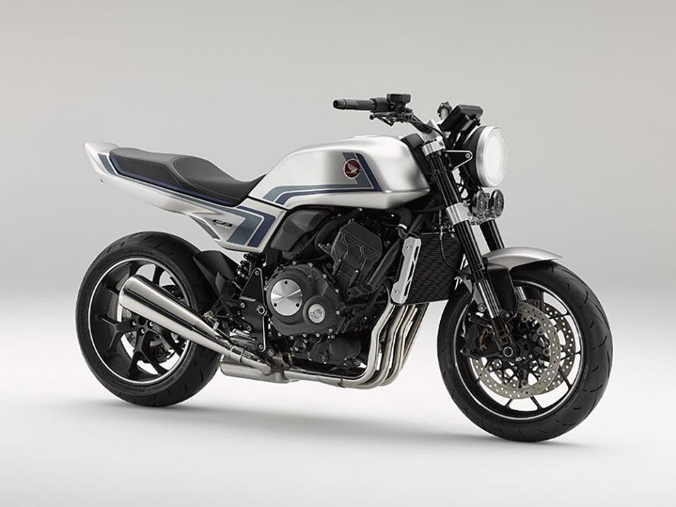 Honda CB-F -konsepti. Täytyy todeta, että Honda on löytänyt vanhaan CB900F-malliin mielenkiintoisen näkökulman.