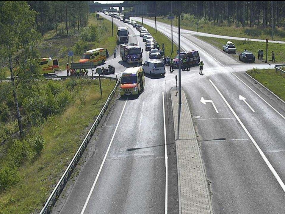 Kuva onnettomuuden tapahtumapaikalta. Kuva: Traffic Management Finland.