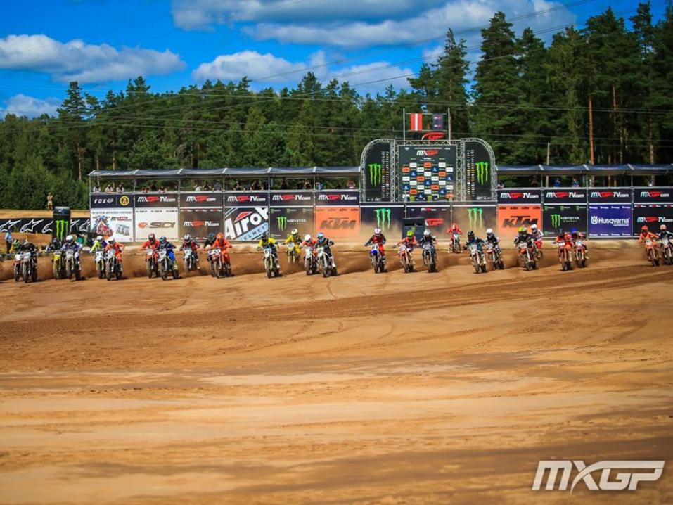 Juuso Matikainen startissa tiistaina Latvian Kegumsissa kauden toisessa EMX Open-luokan osakilpailussa.