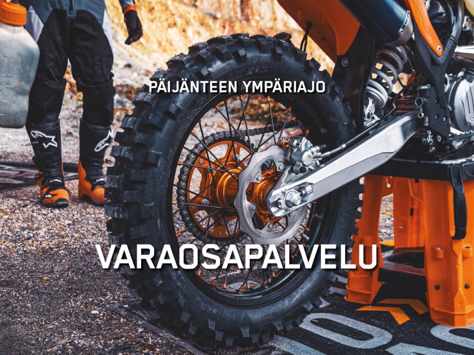 KTM:n varaosapalvelu päivystää tuttuun tapaan Päitsillä.