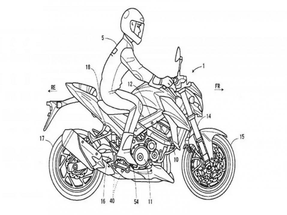 Suzukin hälytysjärjestelmän patenttipiirros.