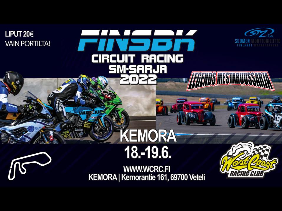 Finnish Superbiken SM-kisa siirrettiin KymiRingiltä Kemoraan. 