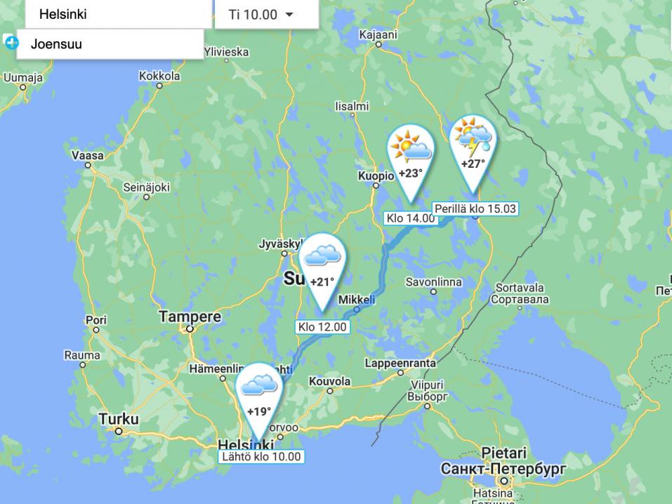 Forecan Reittisääpalvelu toimii hienosti.