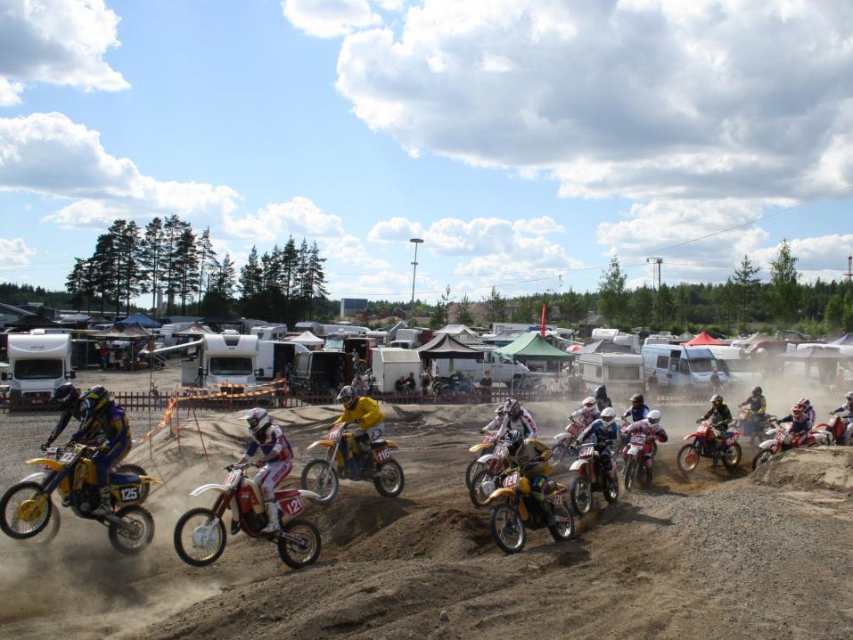 Classic motocross, kuva Rauman Seudun Moottorikerhon Tiedotus.