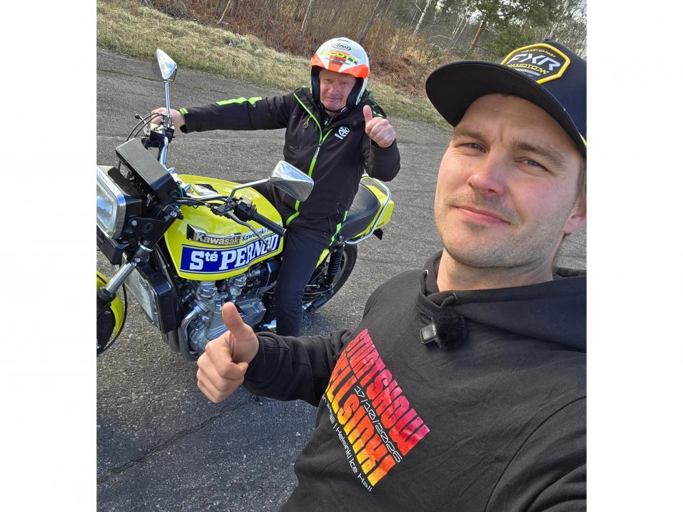 Stuntshow Hellsingill&auml; on stuntlaatukriteerit t&auml;ytt&auml;v&auml; suojelija, Artsi Nyqvist. Kuvassa my&ouml;s Sebastian Westberg.