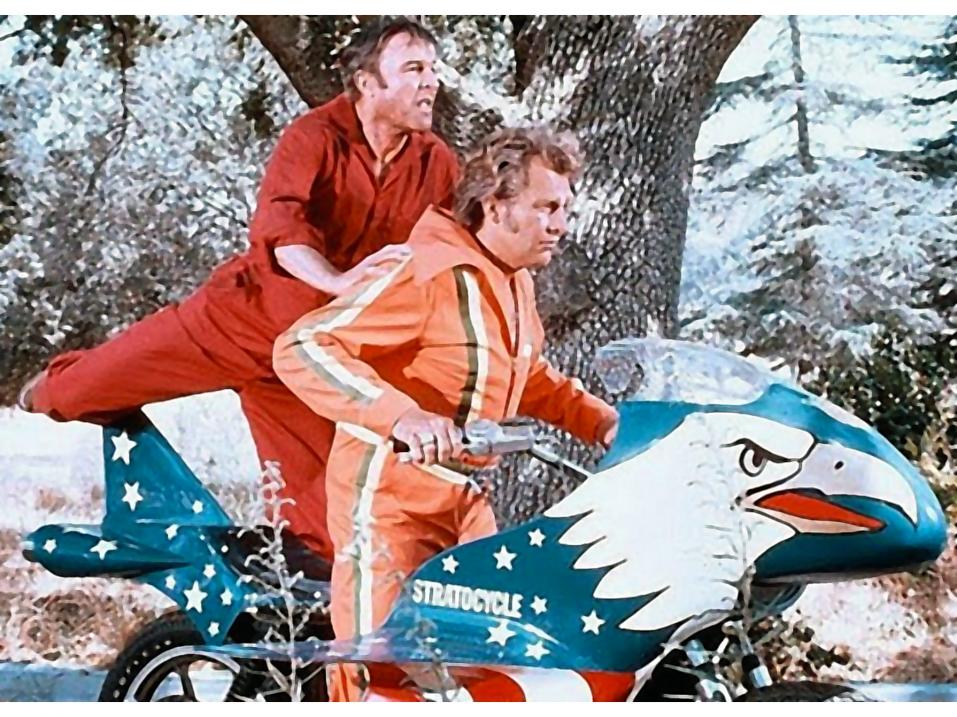 Evel Knievelin Stratocycle elokuvassa 