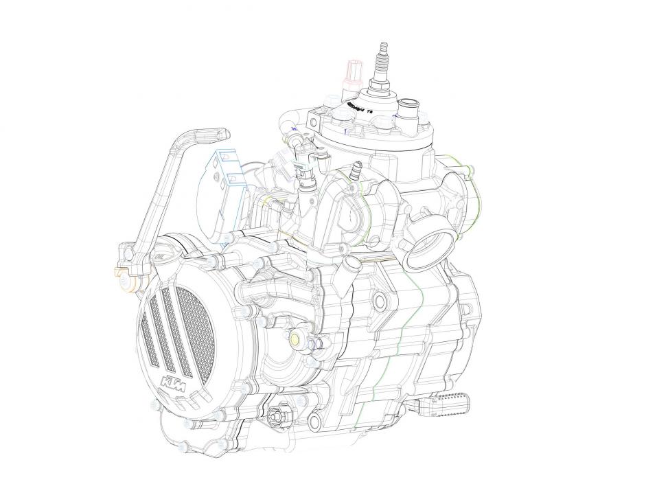 KTM EXC 2018 moottori.
