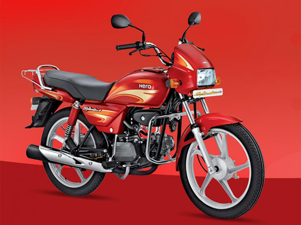 Kuvassa Intian suuurimman moottoripyörävalmistajan Heron Splendor-malli.