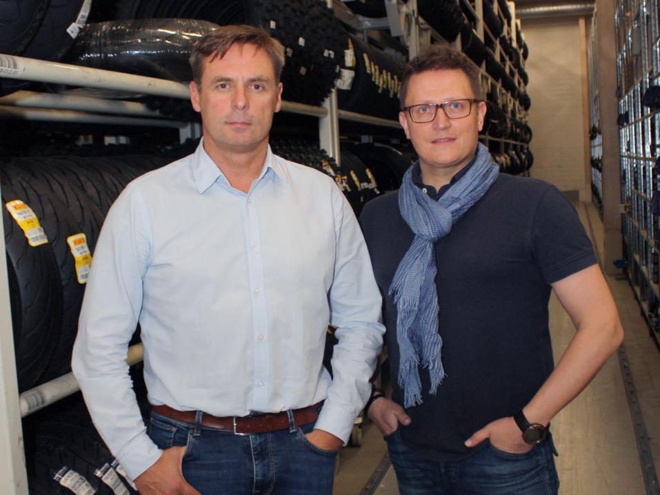<p>Duell Bike-Center Oy:n toimitusjohtaja Jarkko Ämmälä sekä markkinointi- ja viestintäpäällikkö Sami Takaneva.</p>