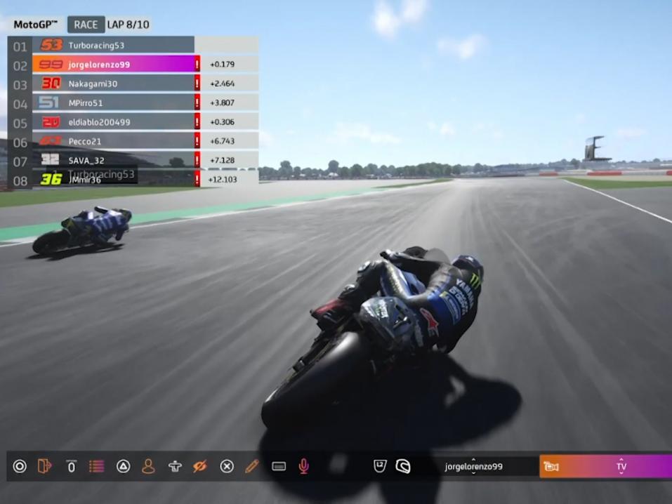 Lorenzon paluu MotoGP:n virtuaalikisassa.