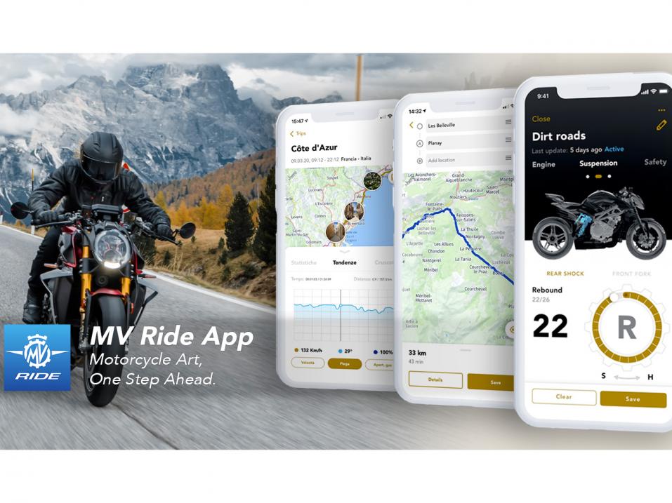 MV Agustan MV Ride -sovellus toimii toistaiseksi vain iPhoneissa ja tiettyjen mallien kanssa, mutta luvassa on myös Android-yhteensopiva appi.