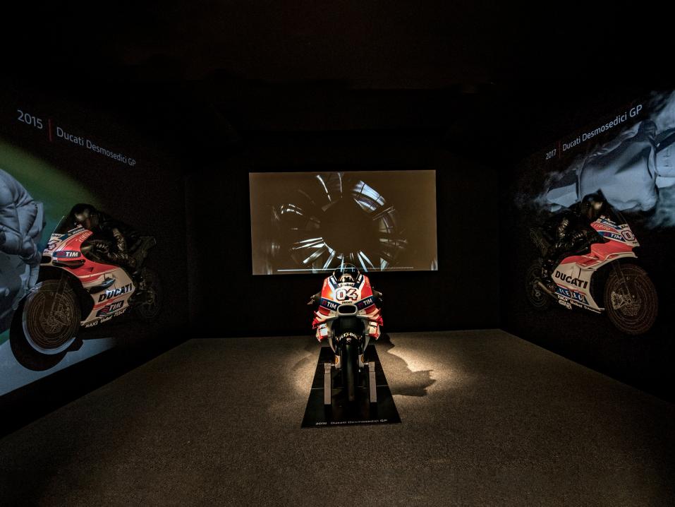 Ducatin virtuaalimuseon Anatomy of Speed -näyttelystä.