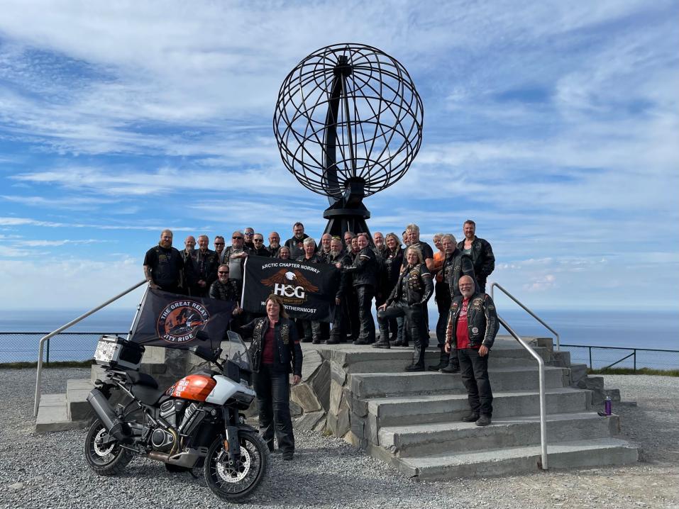 Harley-Davidsonin kiertue Nordkapissa.
