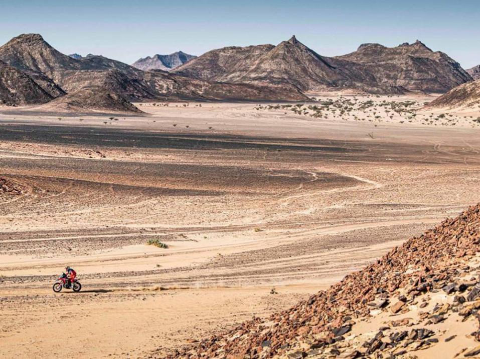 Dakar Rallyn yhdeksännen kisapäivän maisemaa. Kuva Charly Lopez.