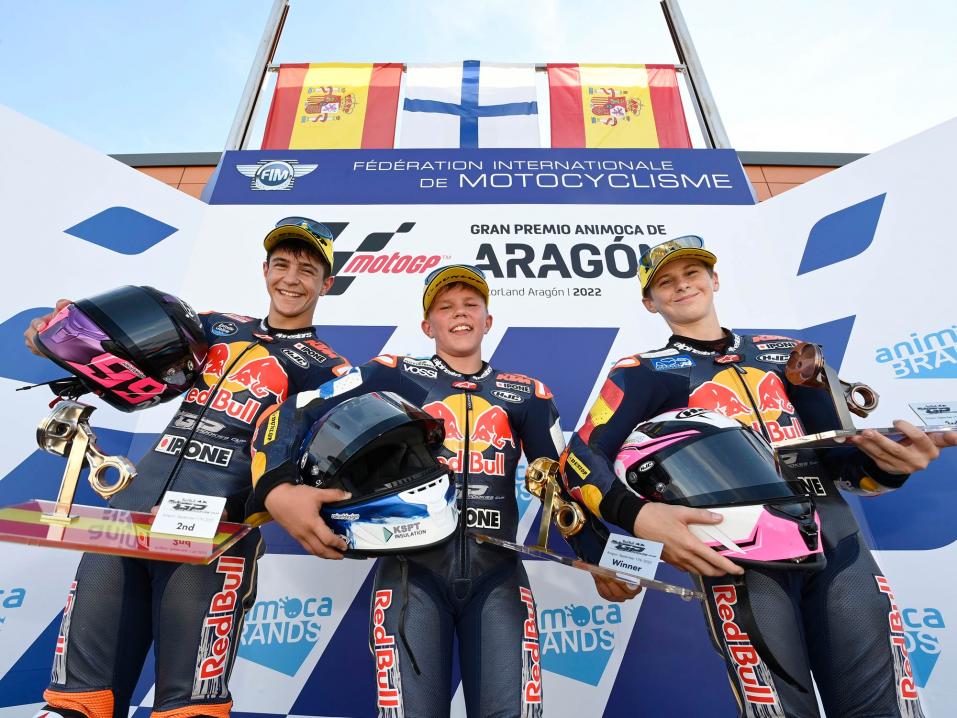 Rico Salmelalle voitto Aragónissa Red Bull MotoGP Rookies Cupissa.