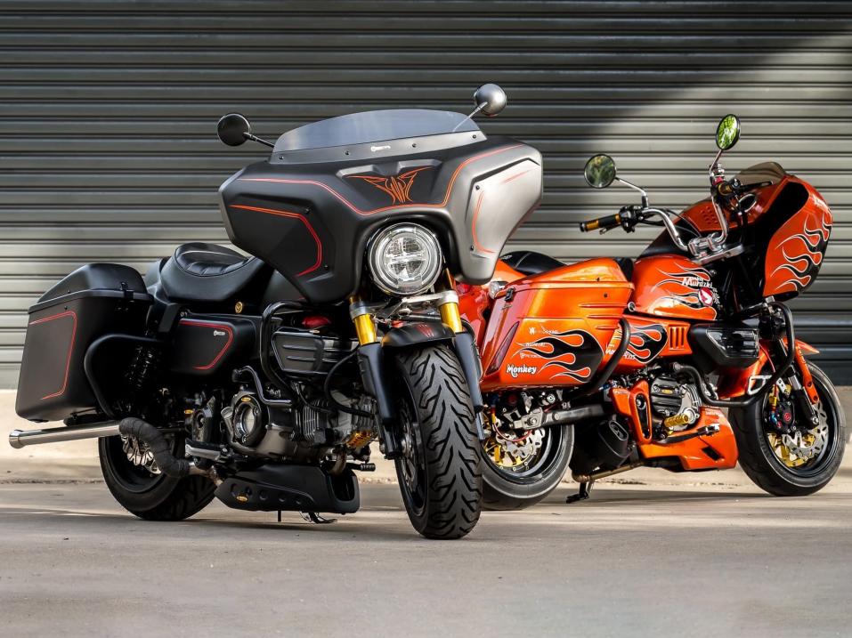 Harley-Davidson Low Rider ST ja Street Glide? Ei vaan pari satapiikki Honda Monkeytä.