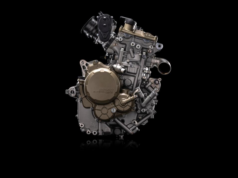 Ducati Superquadro Mono -moottori. Jos moottorista voi sanoa, että se on tekninen ja mekaaninen taideteos, niin tässä taitaa olla sellainen.