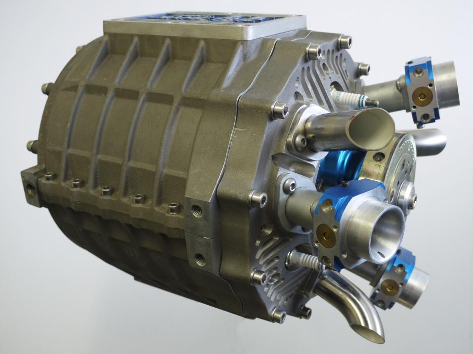 Uusiseelantilaisen Duke Enginesin aksiaalimoottorin toimiva malli.