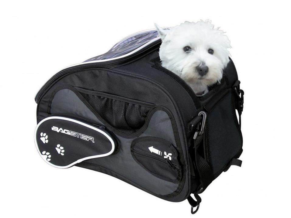 Koirankuljetukseen suunniteltu laukku.
