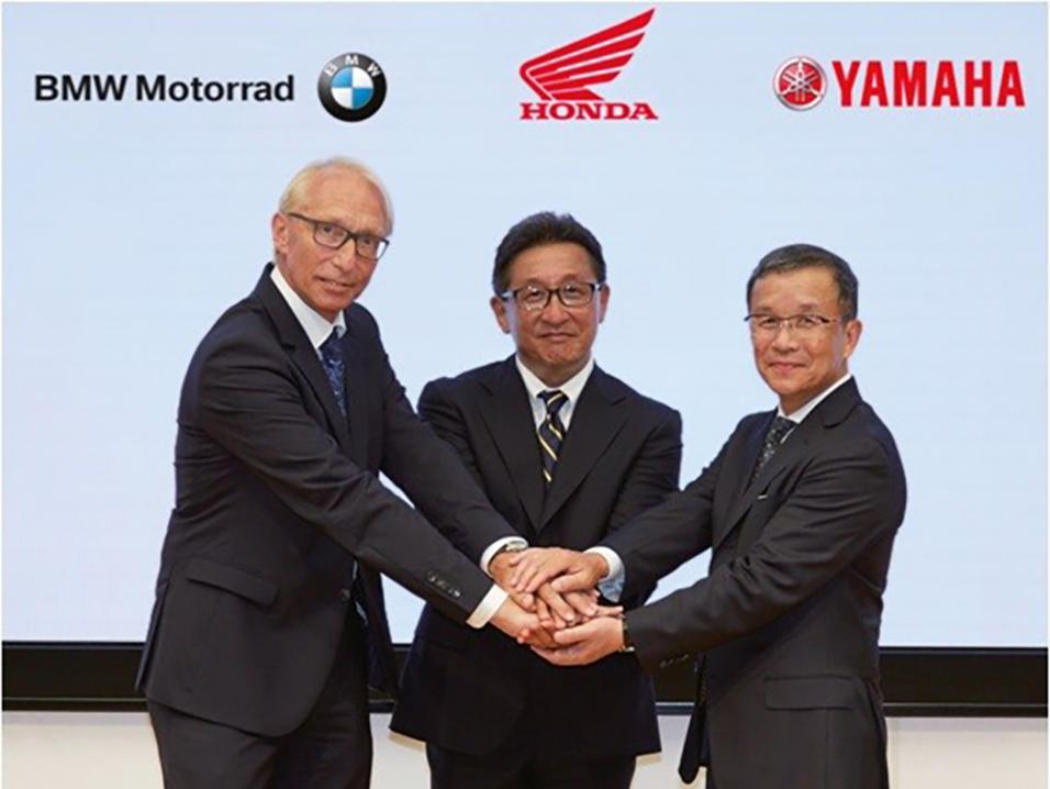 BMW Motorradin, Hondan ja Yamahan yhteistyö ajoneuvojen verkottumisen osalta alkoi viime lokakuussa.