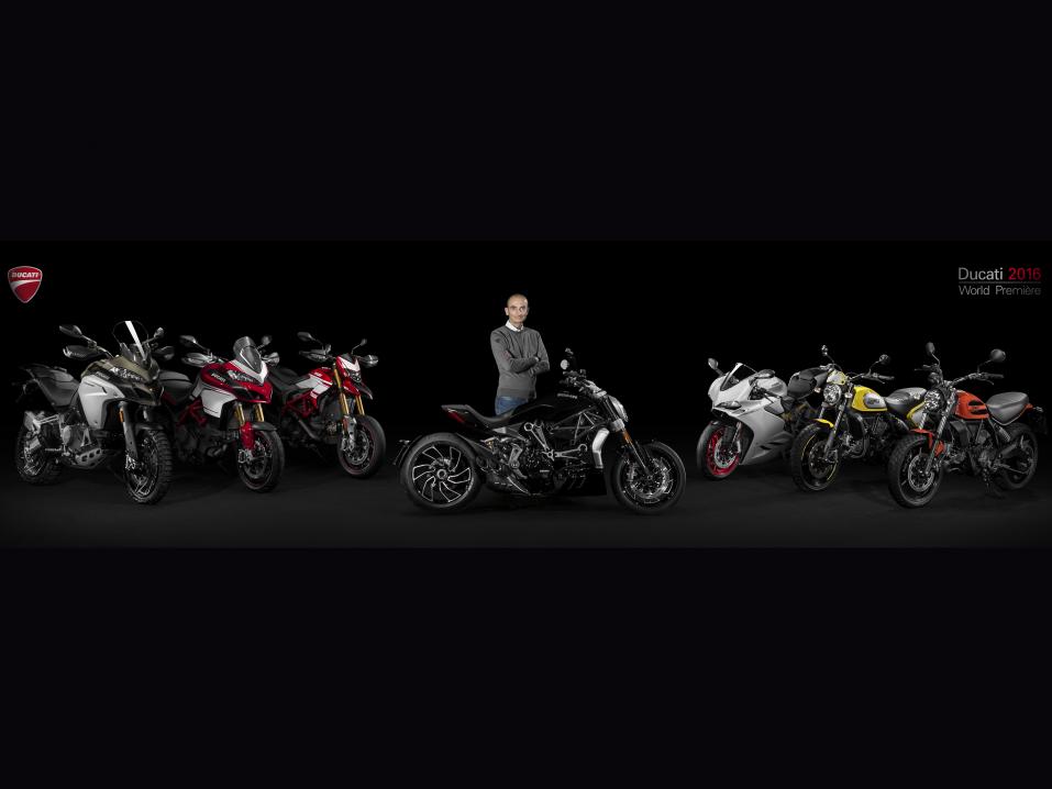Ducatin CEO Claudio Domenicali ja 7 uutta mallia Eicmassa 2015.