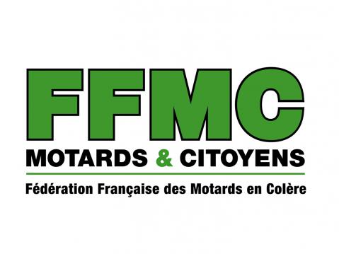 Ranskalaisen motoristien etujärjestön FFMC:n logo.