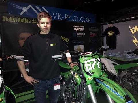 Nuori motocross-kuski Aleksi Kallas.