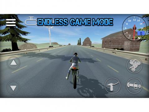 Wheelie Rider 3D: Endless game mode.