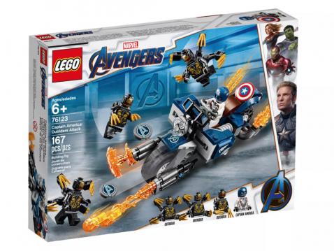 Kapteeni Amerikka ja Outriders Attack -Legorakennussarja.