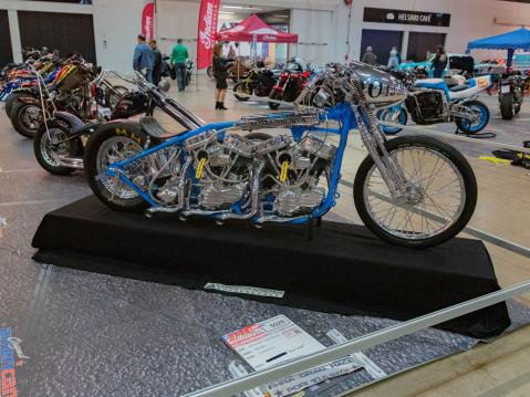 Best in Show Veltto Kannosto HD Panhead Vintage Drag bike, 1948-1965