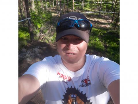 Joonas Lehtisen selfie, otettu Jämsän endurossa viime vuonna.