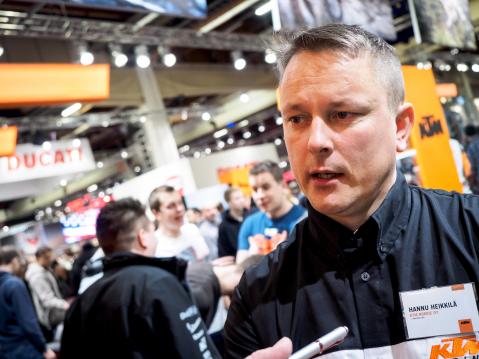 MP-Messut 2015: KTM:n Hannu Heikkilä uskoo, että merkki saavuttaa tänä vuonna lisää kasvua ja markkinaosuuksia.