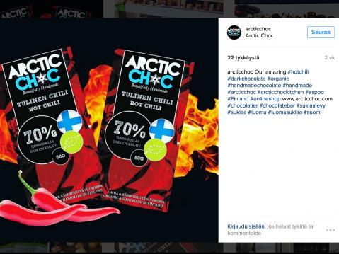 Arctic Chocin Instagram-kuva.