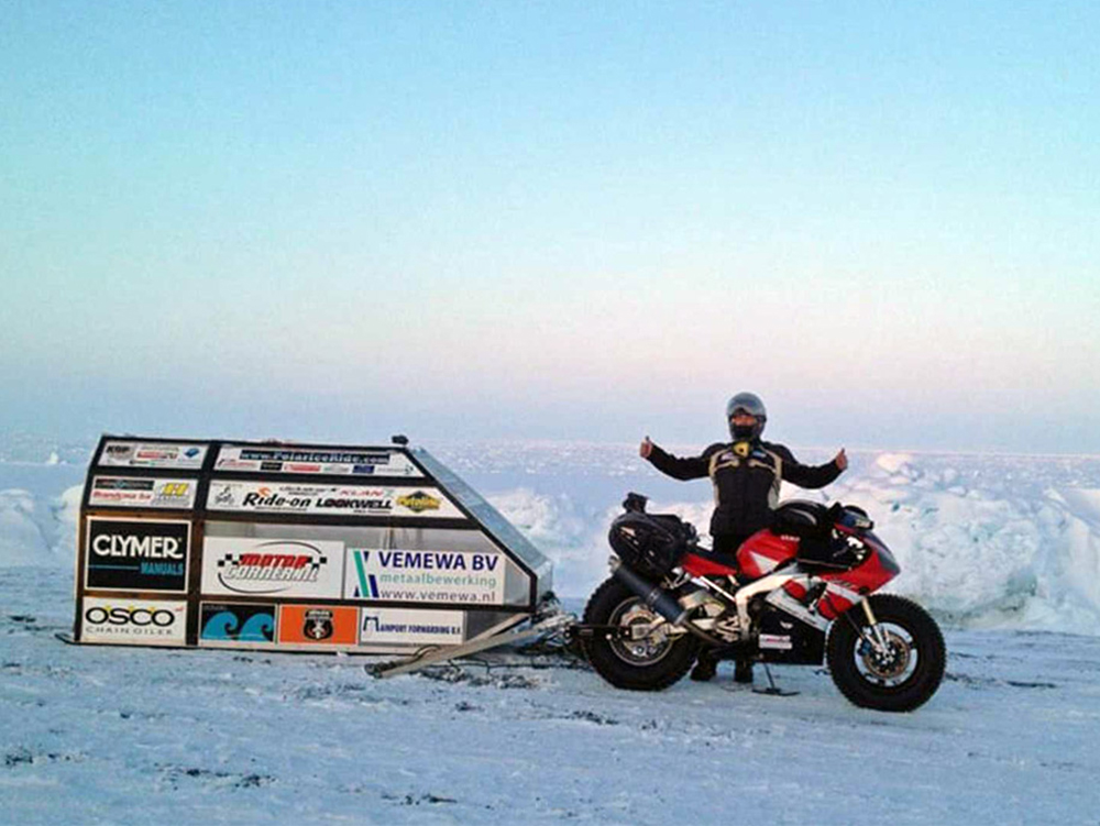seikkailumotoristi sjaak lukassen aikoo pohjoisnavalle seikkailumotoristi sjaak lukassen aikoo pohjoisnavalle